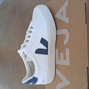 Veja White and Blue Women's Sneakers - Never Worn